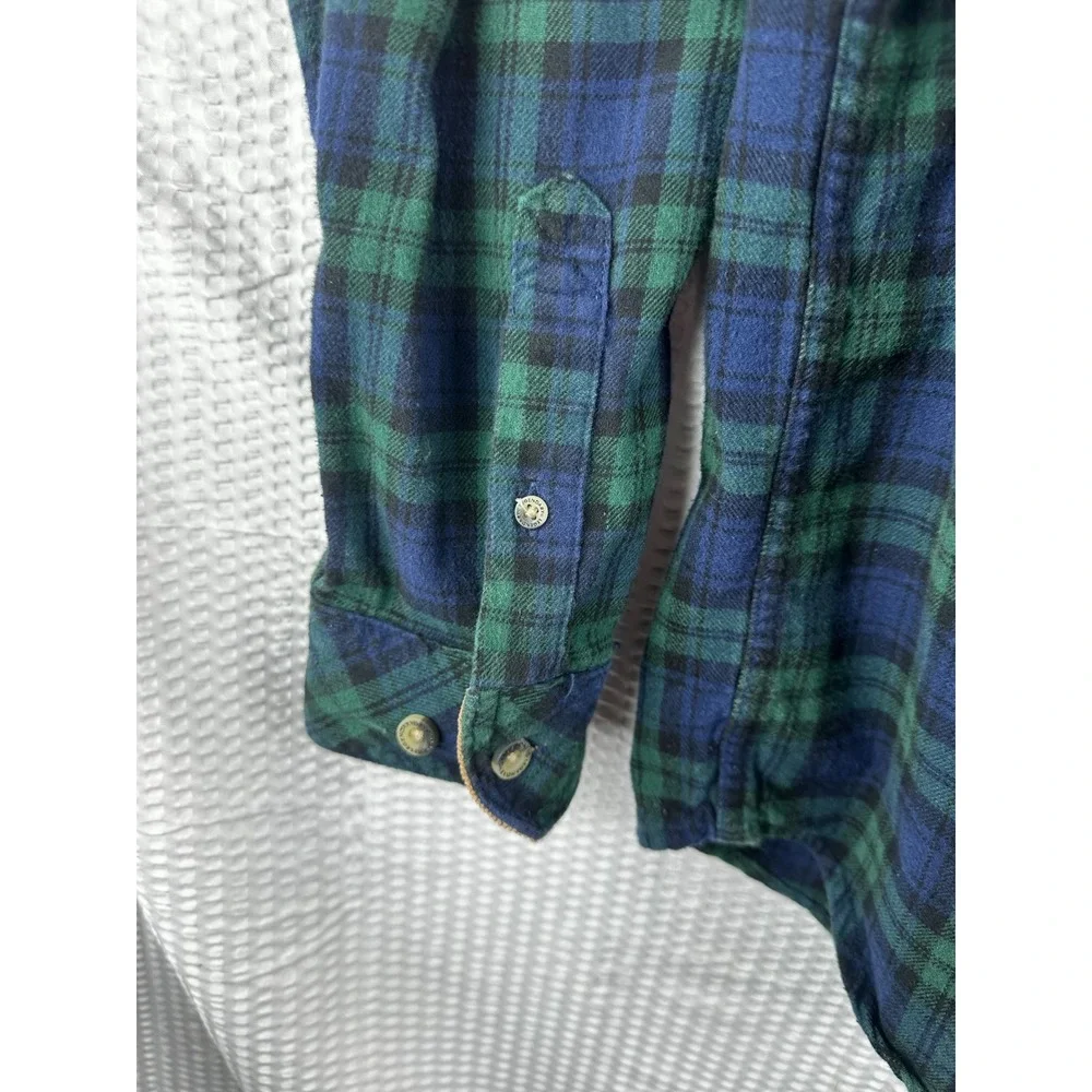 Legendary White Tails The Original Buck Camp Shirt LARGE Plaid‎ Corduroy cuffs